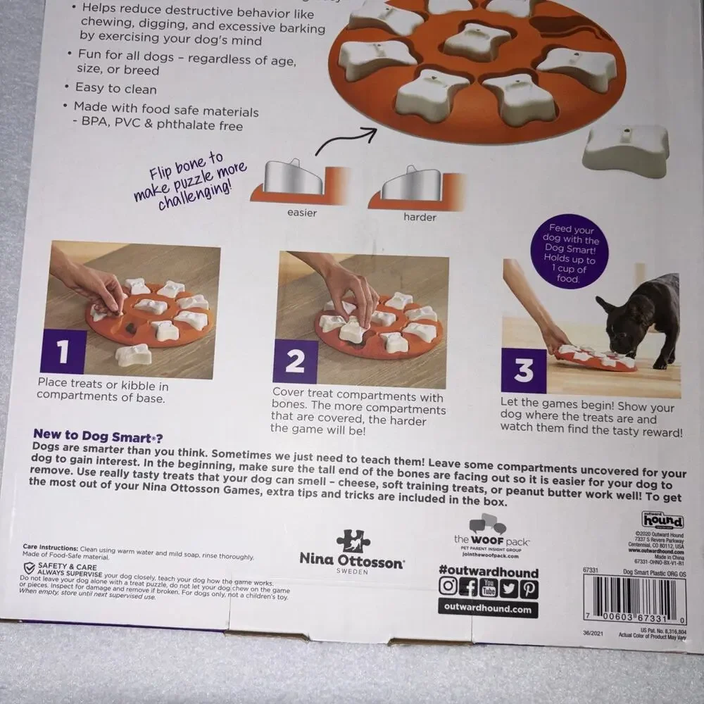 Outward Hound Dog Smart Puzzle Level 1 Interactive Puzzle Game Hide Seek & Treat